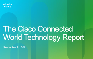 Detailled Report of Cisco Connected World Technology Study